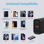 USB C Charger, HonShoop Swift 30W 2 Port Fast Charger for iPhone 12/12 Mini/12 Pro Max, USB C Wall Charger with Foldable Plug, PD Charger for iPhone 11 / X/XR/XS, iPad Pro, Galaxy etc