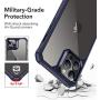 ESR Air Armor Series Case Compatible with iPhone 12 Pro Max 6.7-Inch [Shock Absorbing and Scratch Resistant] [Military Grade Protection] [Hard Back with Flexible Frame] - Transparent Blue