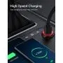 [2-Packs] Cigarette Lighter USB Charger, All Metal Mini Car Charger Adapter 4.8A Fast USB Car Charger 2 Port Flush Fit Compatible with iPhone 12/11pro/x/7/6s, iPad Air 2/Mini 3, Galaxy S10/S9/S8-Red