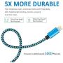 WUYA iPhone Charger MFi Certified 5 Pack - 6FT Lightning Cable Nylon Woven High Speed Data Sync Cord Compatible iPhone 12 11 Pro Max X 8 7 6S Plus SE - Color