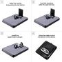 PITAKA 6-in-1 Wireless Charging Stand, Dual-Port Connector Wireless Charging Dock [Air Omni Lite] Crafted from Zinc Alloy and Grey Cloth, Wireless Charging Station for Multiple Devices - Grey