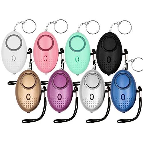 KOSIN Safe Sound Personal Alarm, 8 Pack 140DB Personal Security Alarm Keychain with LED Lights, Emergency Safety Alarm for Women, Men, Children, Elderly
