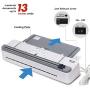 Nuova 2 in one Thermal Laminator/Paper Cutter, 13'' Max Width, Quick Warm-Up, White/Grey