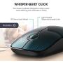 VicTsing Wireless Keyboard and Mouse [Whisper Quiet], 2.4G Wireless Keyboard Mouse Combo, Cordless Computer Keyboard and Silent Mouse, Nano USB Receiver for PC Laptop Chromebook Notebook Windows,Black