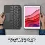 Logitech Combo Touch for iPad (7th and 8th Generation) Keyboard case with trackpad, Wireless Keyboard, and Smart Connector Technology – Graphite