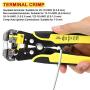 Wire Stripper 24-10 AW/ 34-3 Gauge/ 0.2-6 mm, Dromild Automatic Wire Stripping Tool, 8 Inch Self-adjusting Wire Stripper, 3 in 1 Wire Stripping Pliers for Wire Stripping, Cutting, Crimping