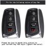 TANGSEN Smart Key Fob Case for HYUNDAI AZERA EQUUS GENESIS SANTA FE SPORT 4 Button Keyless Entry Remote Personalized Protective Cover 3D Twill Weave Carbon Fiber Plastic Emboss