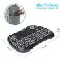 (Newest Version) PONYBRO Backlit Mini Wireless Keyboard with Touchpad Mouse Combo QWERTY Keypad,Rechargeable Handheld Keyboard Remote for Smart TV,Android TV Box,KODI,Raspberry Pi,PC