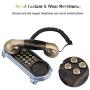 Socobeta Telephone Antique Retro Wall Mounted Telephone Corded Phone Landline Fashion Telephone for Home Hotel(Bronze)