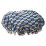 Mea Tira Mildew-Proof, Waterproof, Smooth Fabric Bath Cap, Extra Large And Suitable For All Hairstyles, Elastic Shrink Hem -Pack Of 4 PCs,(Style Flowers And Fashionable Plaid)