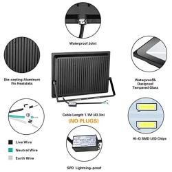 SOLLA 400W LED Flood Light, IP66 Waterproof, 32000lm, 2140W Equivalent, Super Bright Outdoor Security Lights, 6000K Daylight White, Floodlight Landscape Wall Lights