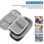 ProCase Pencil Bag Pen Case, Big Capacity Students Stationery Pouch Holder Desk Organizer with Zipper for Pens Pencils Highlighters Gel Pen Markers School Supplies Students Office Clerks –Black