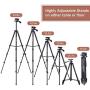 UBeesize 10'' Selfie Ring Light with 50'' Extendable Tripod Stand & Flexible Phone Holder for Live Stream/Makeup/YouTube Video