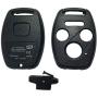 Horande 3+1 Buttons Key Fob Cover fits for Honda 2003-2012 Accord 2006-2013 Civic EX 2009-2015 Pilot 2005-2006 CR-V Keyless Entry Remote Key Fob Case Shell (Black+Blue)