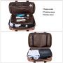 BOSTANTEN Leather Briefcase for Men Business Travel Laptop Bags 15.6 inch Brown