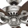 Hunter Builder Elite Indoor Ceiling Fan with Pull Chain Control, 52'', Brushed Nickel