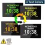 Digital Alarm Clock Wall Bedroom Calendar, 16 Reminders 5 Custom Alarms, Memory Loss Elderly Seniors Dementia Sufferers Alzheimers Vision Impaired Children - Black