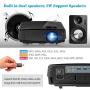 Mini Wifi Projector,Portable Wireless Bluetooth LCD LED Smart Movie Projector for Home Entertainment Video Game Full HD Supported Compatible with Computer TV Box USB Drive Android iOS Built in Speaker