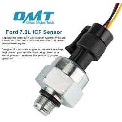7.3 ICP Sensor with Pigtail Connector, Compatible with 1997-2003 Ford 7.3L Diesel Engines Powerstroke, Injection Control Pressure Sensor