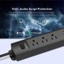 Power Strip with USB, TROND Surge Protector with 4 Outlets & 4 USB Ports, Flat Plug, Wall Mountable, 3ft Short Cord, for Workbench, Nightstand, Dresser, Home, Office, Black