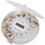 LiveFine Automatic Pill Dispenser, 28-Day Electronic Medication Organizer with Alarm Reminders, Flashing Light and Safety Lock - Dispenses Prescriptions Up to 6 Times Per Day - Clear Lid