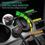 [Updated Version] 3-Socket Cigarette Lighter Splitter, 120W 12V/24V 6.8A 4 USB Ports Multi-Function Car Charger Power Adapter DC Outlet with LED Voltmeter, On Off Switch