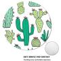 Cholaty Mouse Pad - Thick Natural Rubber Keyboard Mouse Mat Rectangle Non-Slip Rubber Base Mouse Pad Wrapping Edge Cactus Gaming Mouse Pad