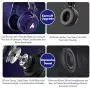 50MM Drivers Studio Headphones MAONO AU-MH601 Over Ear Stereo Monitor Closed Back Headphones for Music, DJ, Podcast (Black)