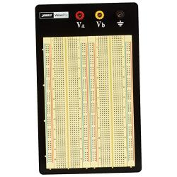 JAMECO VALUEPRO - WBU-204-R Jameco Valuepro 1660-Point Solderless Breadboard 6.5''L x 4.3''W, 0.1'' spread, Ideal for Prototyping and Classroom Projects - 20774
