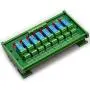 Electronics-Salon DIN Rail Mount 8 DPDT Signal Relay Interface Module. (Operating Voltage: DC 24V)