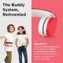 LilGadgets Connect+ Kids Premium Volume Limited Wired Headphones with SharePort and Inline Microphone (Children, Toddlers) - Red