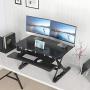 G-PACK PRO - Desktop Standing Desk Converter | Sit-To-Stand Work Desk Riser | Adjustable from 5.7” to 19.7” | Fits Dual Monitor -Removable Keyboard Tray | Ergonomically Designed for Multipurpose Works