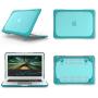 Compatible with 2017 MacBook Air 13 inch Kickstand Case, Funut 2 in 1 Rubberized Hard Plastic Case Shock Proof Cover Matt Protective Case for Laptop MacBook Air 13.3 inch A1466 A1369 (# Light Blue)