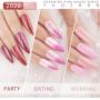 YaoShun Gel Nail Polish Set - Pink Girls Series 6 Colors Cat Eye Gel Temperature Color Changing Gel Pure Color Gel Nail Polish Nail Art Gift Box, Glitter Nail Polish 8ml Each at Home