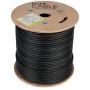 trueCABLE Cat6 Direct Burial, Shielded FTP, 500ft, Waterproof, Outdoor Rated CMX, Black, 23AWG Solid Bare Copper, 550MHz, ETL Listed, Bulk Ethernet Cable
