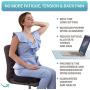 Seat Cushion Pillow for Office Chair - 100% Memory Foam Firm Coccyx Pad - Tailbone, Sciatica, Lower Back Pain Relief - Contoured Posture Corrector for Car, Wheelchair, Computer and Desk Chair