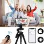 Endurax Camera Tripod 60'' for Canon Nikon Phone DSLR Tripods Stand with Universal Phone Mount & Remote Shutter Max Load 6.6 lb