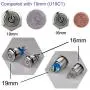 Ulincos Latching Push Button Switch U16F5 1NO1NC SPDT ON/OFF Silver Stainless Steel Shell with Red Power Symbol LED Suitable for 16mm 5/8'' Mounting Hole (Red) Ulincos Latching Push Button Switch U16F5 1NO1NC SPDT ON/OFF Silver Stainless Steel Shell with Red Power Symbol LED Suitable for 16mm 5/8'' Mounting Hole (Red)