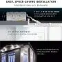 PARMIDA (6 Pack) 6 Inch 12W LED Recessed Ceiling Light with Junction Box, Dimmable Ultra-Thin Low Profile Wafer Can-Killer Panel Downlight, 900LM, IC Rated, ENERGY STAR & ETL-LISTED– 4000K Cool White