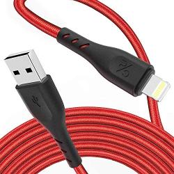 3 Pack 10ft iPhone Charger Lightning Cable 10 Foot, Extra Long Nylon Braided Charging&Syncing Cord Compatible with iPhone Xs/XR/XS Max/X/7/7Plus/8/8Plus/6S/6S Plus/5
