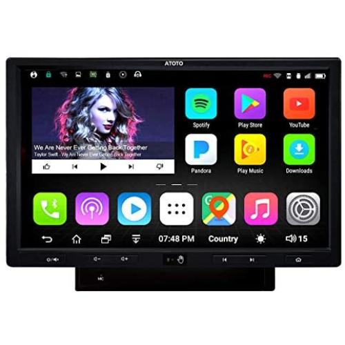 [10inch] ATOTO A6 2 DIN Android Car Navigation Stereo - 2 Bluetooth & Phone Charge - Pro A6Y1021PRB-G Gesture Operation - Car Entertainment Multimedia Radio,WiFi,Support 256G SD &More