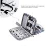 JINFIRE Electronics Organizer Travel Cable Organizer Waterproof Portable Electronics Accessories Case Gadget Bag for 7.9'' IPad Mini, Chargers, Cord, Phone, USB, SD Card,Gray