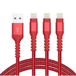iPhone Charger Cable MFi Certified AHGEIIY,3Pack Nylon Braided Fast Charging Cable for iPhone SE 2,11 Pro,Xs, Max, XR, X,8 Plus,7 Plus,6 Plus,6S Plus,iPad and More