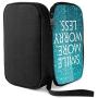 Hxuedan Roman Atwood Smile More Data Cable Storage Bag Portable and independently Designed Storage Box, Suitable for Outdoor Travel to Place Data Cable Electronic Products, etc.