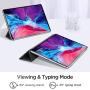 ESR Rebound Magnetic Smart Case for iPad Pro 12.9'' 2020 & 2018, Convenient Magnetic Attachment [Supports Pencil Pairing & Charging] Smart Case Cover, Auto Sleep/Wake Trifold Stand Case - Black