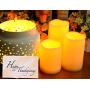 Outdoor Weatherproof Flameless Candles with Timer – SWEETIME Battery Operated Candles with Flickering Flame, Led Electronic Candles for Party Decor.
