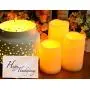 Outdoor Weatherproof Flameless Candles with Timer – SWEETIME Battery Operated Candles with Flickering Flame, Led Electronic Candles for Party Decor.