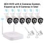 [2 Way Audio] Tonton 1080P Full HD Security Camera System Wireless,8CH NVR Recorder with 1TB HDD and 6PCS 2MP Outdoor Indoor Bullet Cameras with PIR Sensor,Plug and Play,Easy Installation(White)