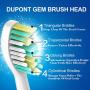 Lebond V2 Electric Toothbrush, 【UPDATE GRADE】15 Brushing Levels 6 Replacement Heads Sonic Toothbrush Power Rechargeable Kids Toothbrush with Automatic Timer, LCD Display for Adult, Travel, Blue Lebond V2 Electric Toothbrush, 【UPDATE GRADE】15 Brushing Levels 6 Replacement Heads Sonic Toothbrush Power Rechargeable Kids Toothbrush with Automatic Timer, LCD Display for Adult, Travel, Blue
