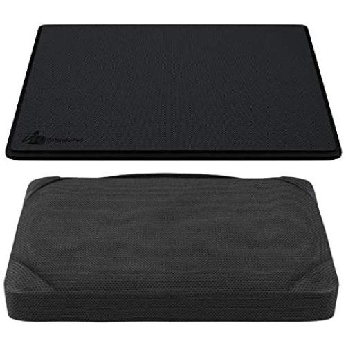 DefenderShield DefenderPad Laptop Radiation Heat Shield (Black) and DefenderPad Accessory Pillow Bundle – EMF and 5G Blocker- EMF Notebook Computer Lap Pad/Lapdesk Compatible 17” laptops